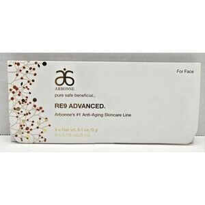 Arbonne RE9 Advanced Skin Care Anti Aging 7 Pc Sample Packs .1 oz New Old Stock